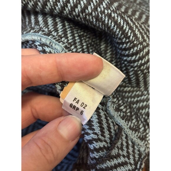 St. John Collection Knit Vintage Blue Black Herringbone Blazer Jacket Size 6 - Picture 5 of 7